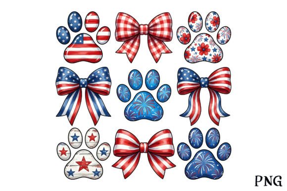 Celebrate the Fourth: Crafting with a Festive Dog Paw PNG