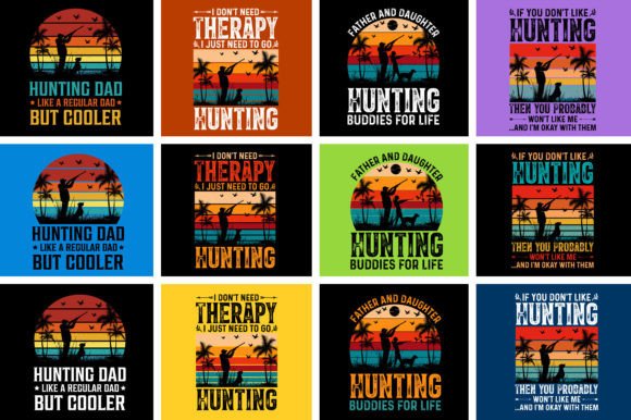 Hunting T-Shirt Design Bundle: 12 Premium Graphics for Your Brand