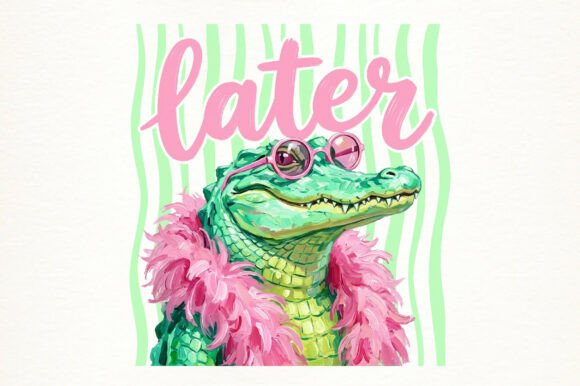 Later Gator Summer Preppy PNG: A Fresh Take on Playful Design