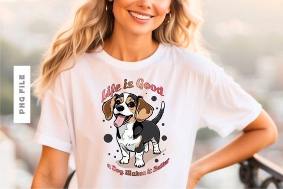 Life is Good T-shirt Design: Ready-to-Print PNG & PDF for Your Brand