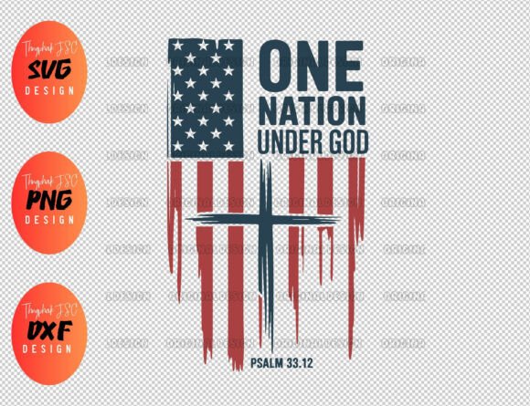 One Nation Under God Svg: Faith-Filled Patriotic Design