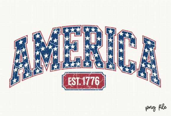 Retro America Patriotic, 4th of July PNG: A Design Essential
