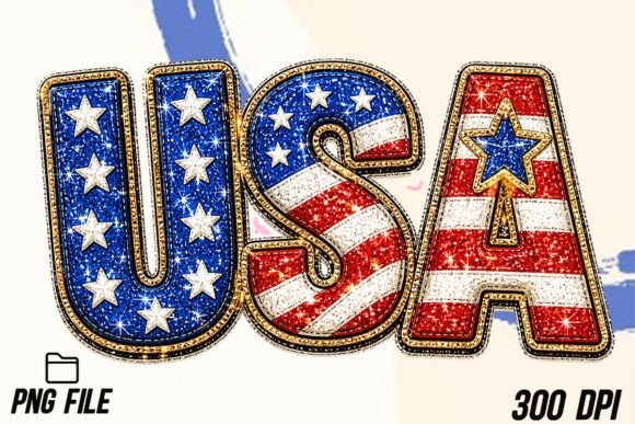 Sparkle and Celebrate: Using Glitter USA PNGs in Your Projects