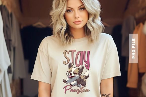 Stay Pawsitive T-shirt Design: Your Ultimate Ready-to-Print Asset