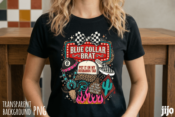 Unleash Your Inner Rebel: The Blue Collar Brat Western PNG