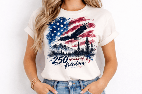 USA 250 Freedom T-Shirt PNG: A Ready-Made Patriotic Asset